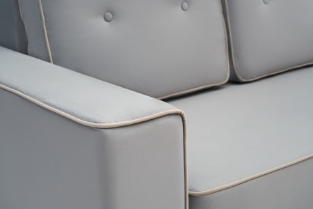 Диван еврокнижка Берген 3-х местный серый