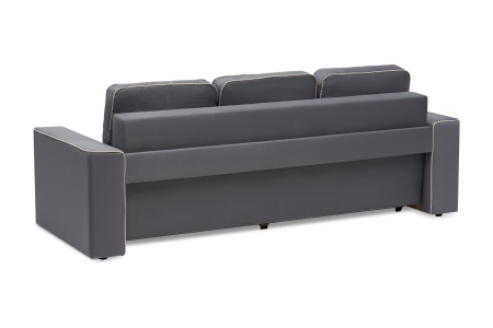 Диван еврокнижка Берген 3-х местный темно-серый