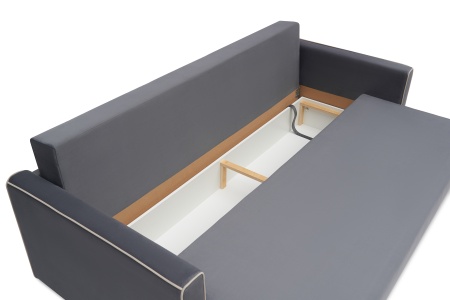 Диван еврокнижка Леон 3-х местный темно-серый