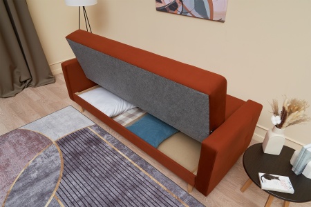 Диван книжка Фиеста коричневый