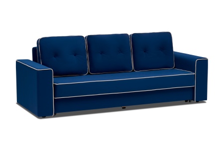 Диван еврокнижка Берген 3-х местный темно-синий