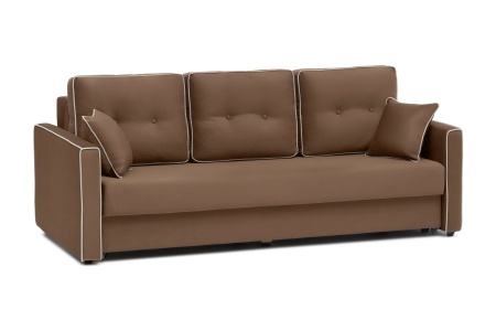 Диван еврокнижка Леон 3-х местный коричневый