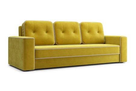 Диван еврокнижка Берген 3-х местный горчичный