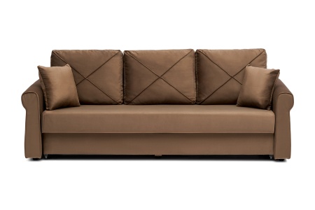 Диван еврокнижка Лира 3-х местный коричневый