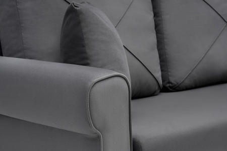 Диван еврокнижка Лира 3-х местный темно-серый