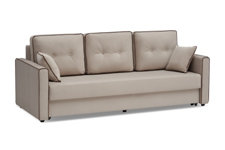 Диван еврокнижка Леон 3-х местный бежевый