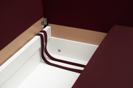 Диван еврокнижка Берген бордовый