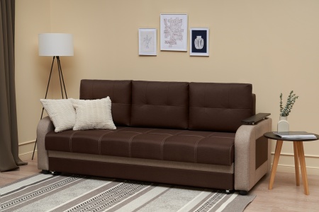 Диван еврокнижка Севилья коричневый