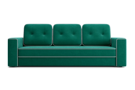 Диван еврокнижка Берген 3-х местный изумрудный