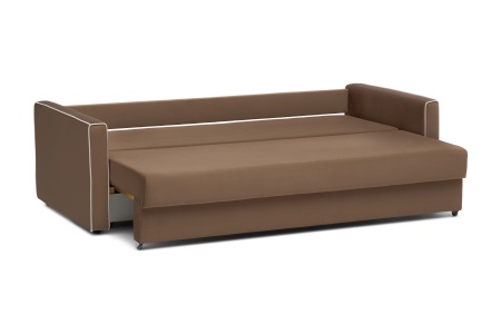Диван еврокнижка Леон 3-х местный коричневый