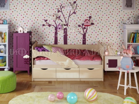Кровать Дельфин-1 с Ящиками/Разные Цвета