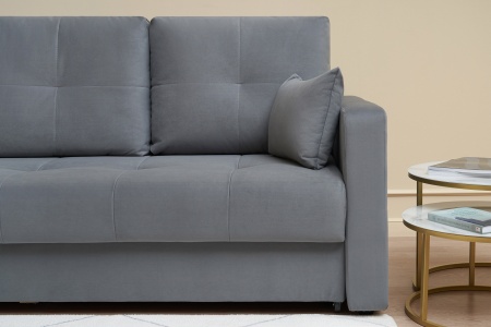 Диван еврокнижка Вита 3-х местный темно-серый