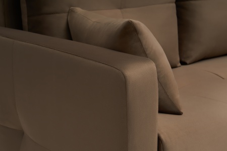 Диван еврокнижка Вита 3-х местный коричневый