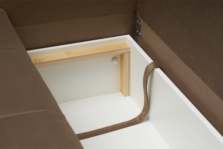 Диван еврокнижка Вита 3-х местный коричневый