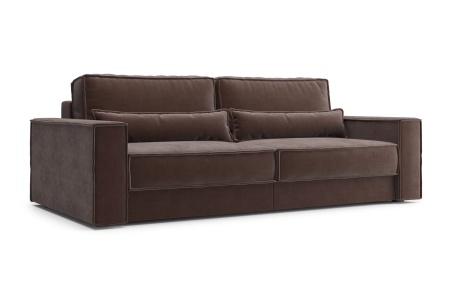 Диван тик-так Сохо 3-х местный коричневый