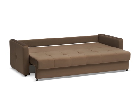 Диван еврокнижка Вита 3-х местный коричневый