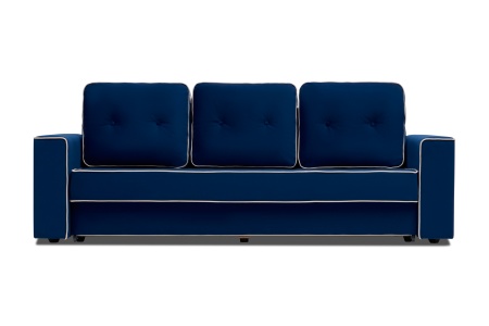 Диван еврокнижка Берген 3-х местный темно-синий