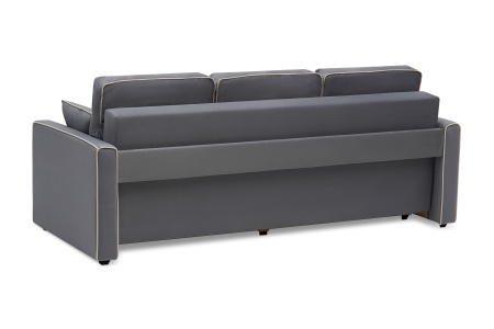 Диван еврокнижка Леон 3-х местный темно-серый