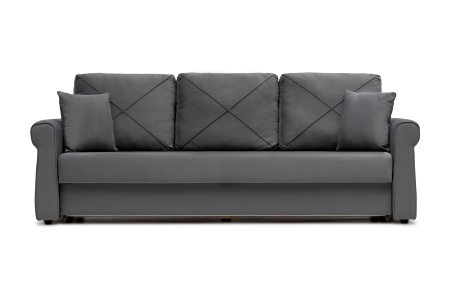 Диван еврокнижка Лира 3-х местный темно-серый
