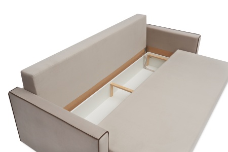 Диван еврокнижка Леон 3-х местный бежевый