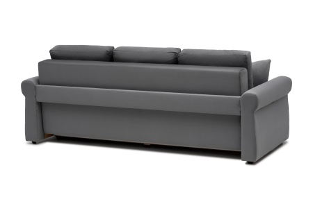 Диван еврокнижка Лира 3-х местный темно-серый