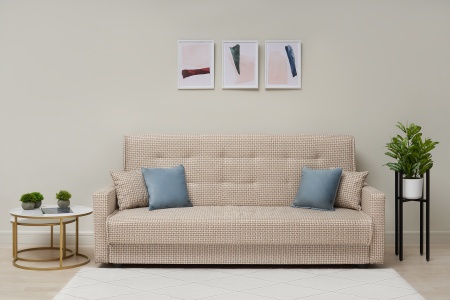 Диван книжка Лондон-2 рогожка микс бежевая