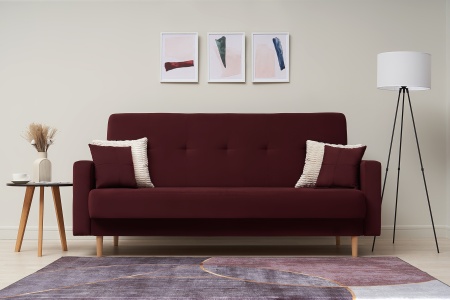 Диван книжка Фиеста Лайт бордовый