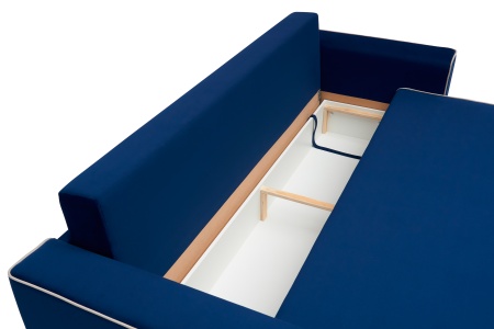 Диван еврокнижка Берген 3-х местный темно-синий