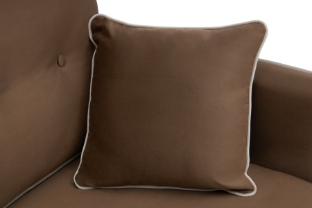 Диван еврокнижка Леон 3-х местный коричневый