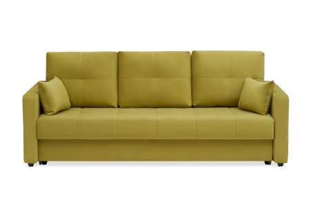 Диван еврокнижка Вита 3-х местный горчичный