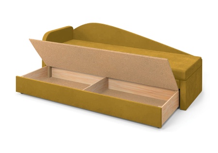 Диван еврософа Верди левый желтый