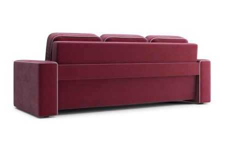 Диван еврокнижка Берген 3-х местный бордовый