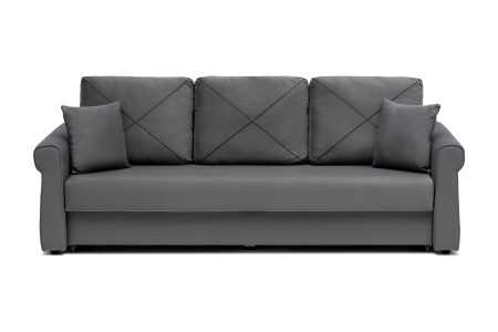 Диван еврокнижка Лира 3-х местный темно-серый