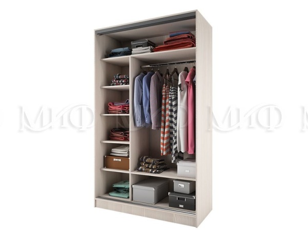 Шкаф-Купе Тринити-9 (Ш-1350 мм x В-2244 мм x Г-600 мм)/Разные Цвета