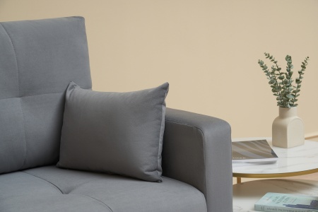 Диван еврокнижка Вита 3-х местный темно-серый