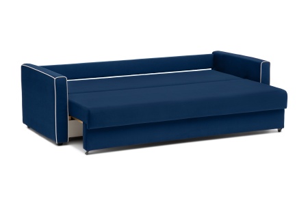 Диван еврокнижка Леон 3-х местный темно-синий