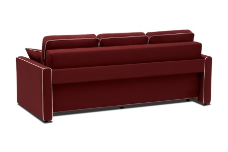 Диван еврокнижка Леон 3-х местный бордовый