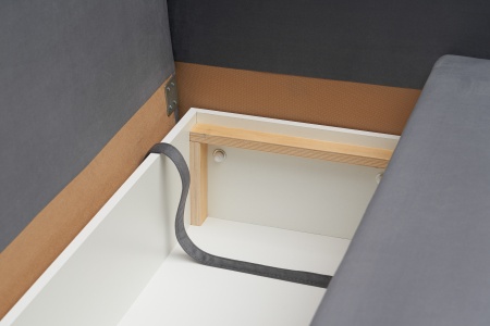 Диван еврокнижка Леон 3-х местный темно-серый