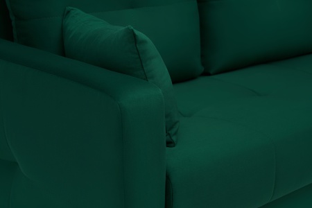 Диван еврокнижка Вита 3-х местный изумрудный