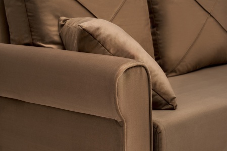 Диван еврокнижка Лира 3-х местный коричневый