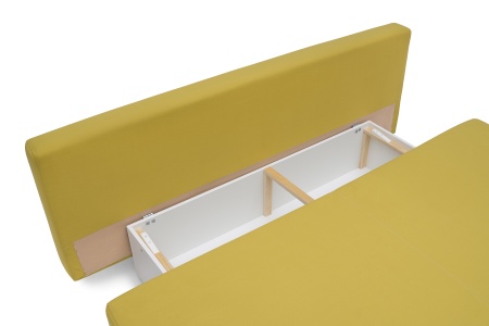 Диван еврокнижка Сити горчичный