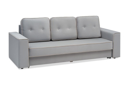 Диван еврокнижка Берген 3-х местный серый