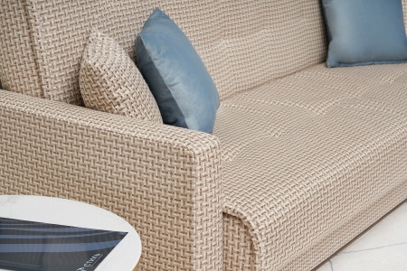 Диван книжка Лондон-2 рогожка микс бежевая