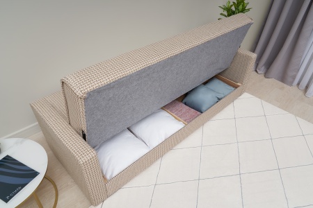 Диван книжка Лондон-2 рогожка микс бежевая