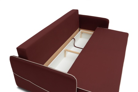 Диван еврокнижка Энерджи 3-х местный бордовый