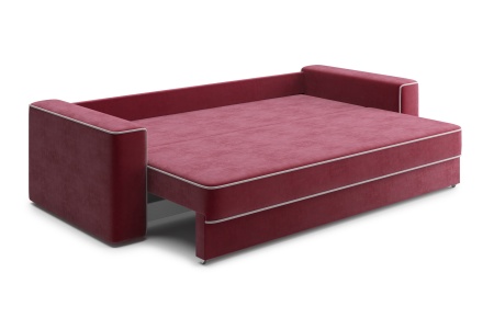 Диван еврокнижка Берген 3-х местный бордовый