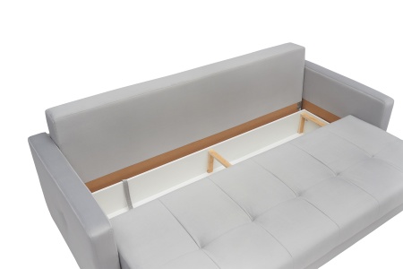 Диван еврокнижка Вита 3-х местный серый