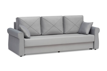 Диван еврокнижка Лира 3-х местный серый