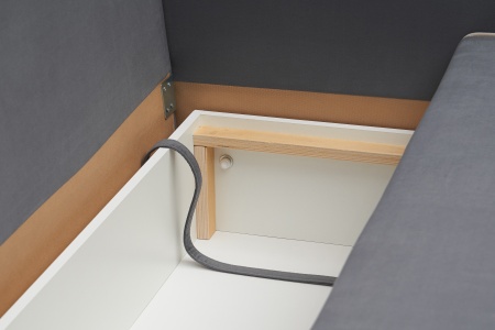 Диван еврокнижка Берген 3-х местный темно-серый