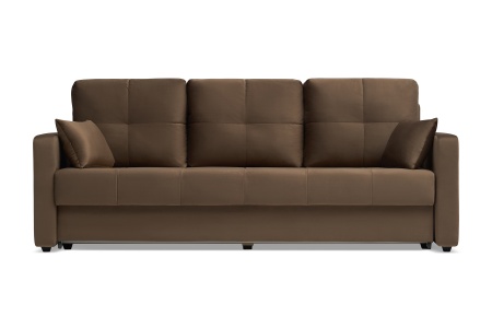 Диван еврокнижка Вита 3-х местный коричневый